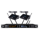 A600D3 UHF fully Intelligent wireless microphone system for conference(true diversity system,one receiver for two mics)