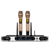 A200H23 UHF fully Intelligent handheld wireless microphone system for stage performance(one receiver for two mics)